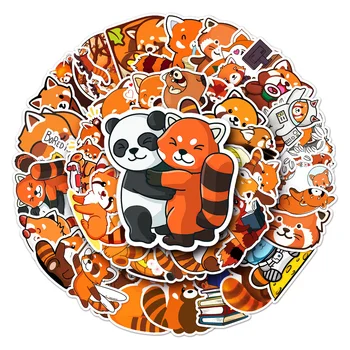10/50tk Cute Cartoon Punane Värv Panda Graffiti Kleebis Teenetemärgi Jalgratta, Rula Külmik, Sülearvuti Veekindel Kleebis