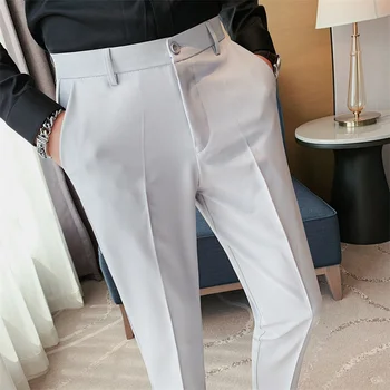 2023 Uus Äri Kleit Püksid Meestele Värviga Office Sotsiaalne Ametliku Ülikond Vabaaja Streetwear Pulm Püksid Pantalon Homme