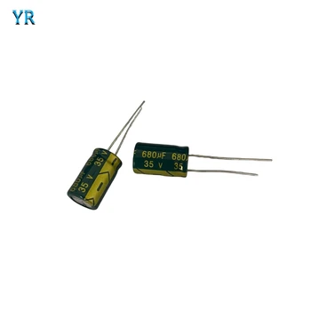 20pcs elektrolüütiline kondensaatorid 680UF 35V 10x17mm 105C Suure sageduse madal takistus Elektrolüütiline Kondensaator
