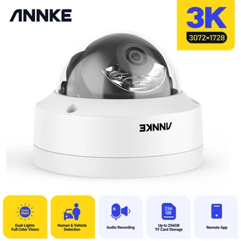 ANNKE 3K Dual-Light PoE Kaamera Security Väljas IR night vision EXIR Valve kaamera koos Sõiduki Tuvastamine Heli Salvestamine
