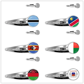 Botswana,Namiibia,Svaasimaa,Madagaskar,Malawi,Mayotte Riigi Lipu Juuksenõelad Klaas Bobby Pin-Naistele