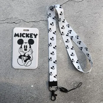 Disney Miki-Minni rippus kaelas kaardi valdajale kaardi Õmblema Cartoon ID-kaardi shell naha puhul bussi-kaardi hoida
