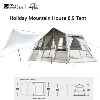 Mobi Garden Holiday Mountain House 8.9 Telkimine Automaatne Telk 2-4 Inimest 19㎡ Suur Ruum Veekindel Kokkuklapitavad Reisi Vinüül Telk