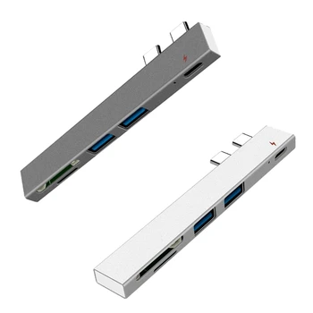 Multi Type C Kaabel Adapter USB2.0 Hub kaardilugeja 5 in 1 andmeedastus Hub-Arvuti Lisaseadmed