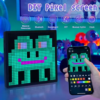 Smart LED Pixel Ekraanil DIY Graffiti App Kontrolli Pixel Art Programmeeritav Äratuskell Animatsiooni Raam Kerge Mängude Tuba Decor