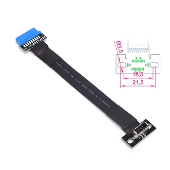Vertikaalne Tüüp E-USB-3.1 Esipaneel Pesa Tüüp-E 20Pin USB 3.0 19Pin Päise Mees Laiendamine Adapter Kaabel Emaplaadi
