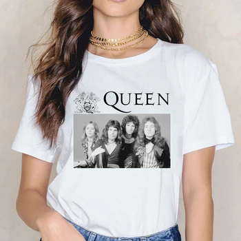 Vintage kuninganna bändi särk naistele tshirt Freddie Mercury t-särk femme hip-hop rock streetwear gooti tops naiste t-särk tees