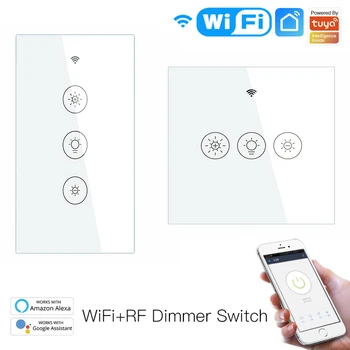 WiFi Smart Light Touch Dimmer Lüliti Moodul ELI/USA Seina Klaasist Paneel, Smart Life/Tuya pult Töötab Alexa Google Kodu